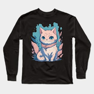 Cute Lazy Cat Long Sleeve T-Shirt